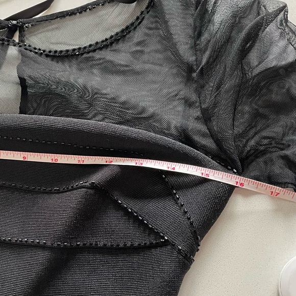 NWT 325$ Cameron Blake by Mon Cheri Sheer Bodice Beaded Dress - Picture 11 of 16